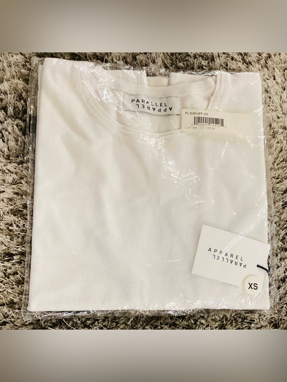 White Luxe Tee With Reflective Double Strips On The Back 🤍